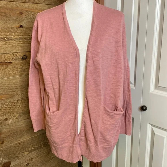 Madewell Summer Ryder Cardigan Sweater Pink Open Front Long Sleeve Size Small - Picture 3 of 7